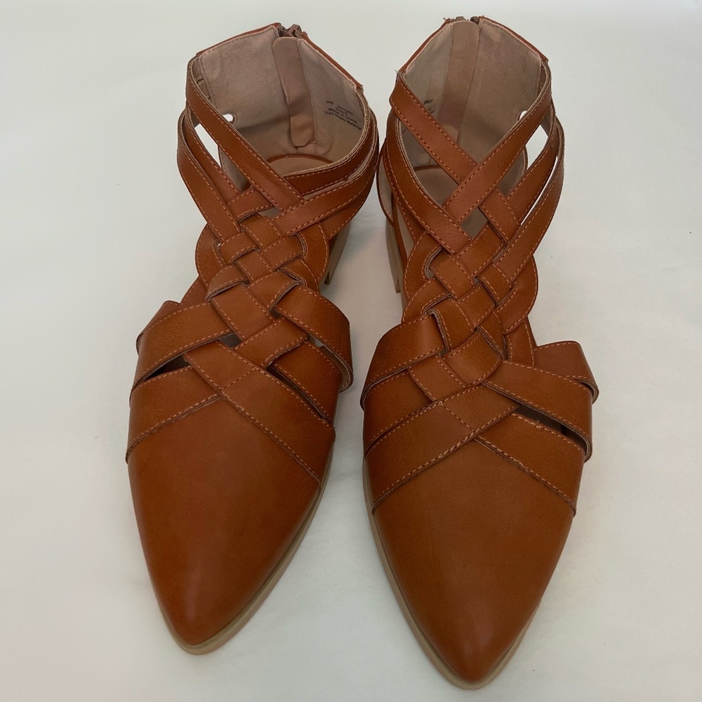 Crisscross Tan Sandals